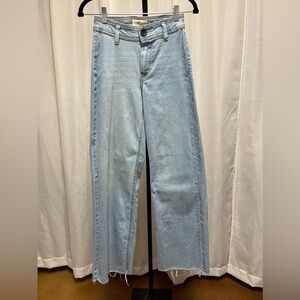 Oat New York Lumina medium wash high-rise wide-leg jeans | size 0/25